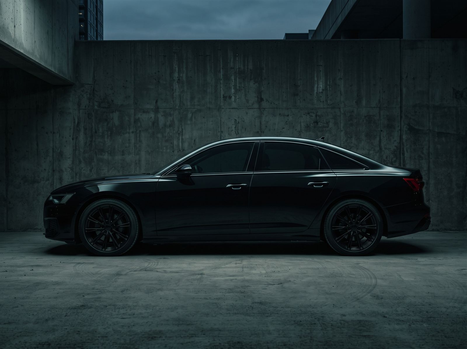 Placeholder concept image: sedan with tinted windows. To be replaced with a real EHCO after photo.