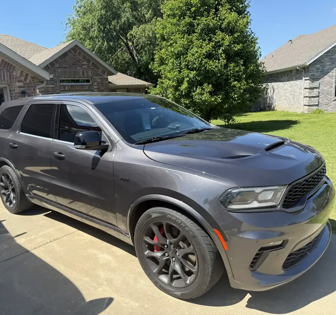 Gray Dodge Durango SRT 392 with full ceramic window tint